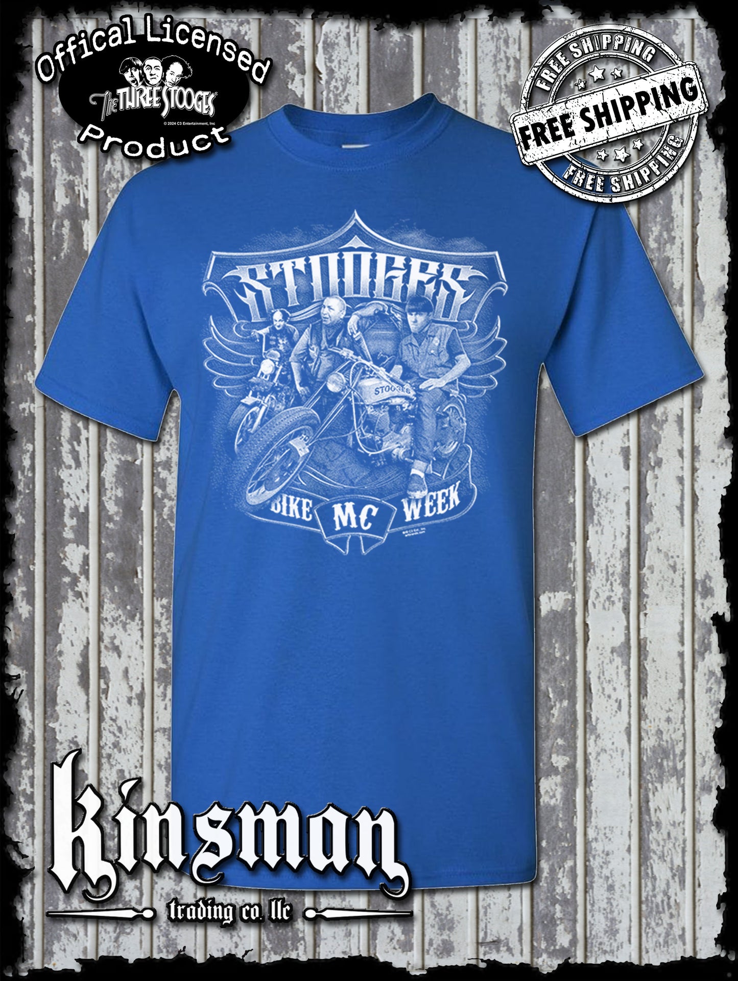 Three Stooges Bike Week MC T-Shirt / Official Licensed Product