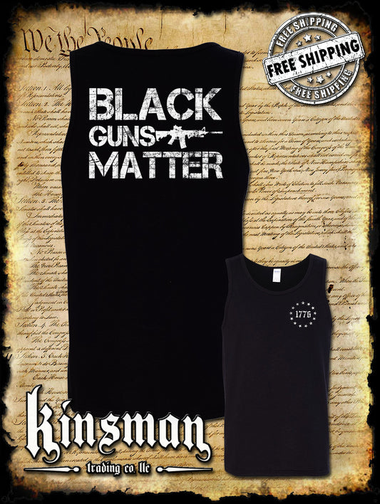 Black Guns Matter Tank Top 2-Sided T-Shirt