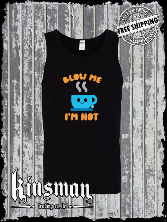 Blow Me I'm Hot Coffee Tank Top T-Shirt Todd Goldman Licensed