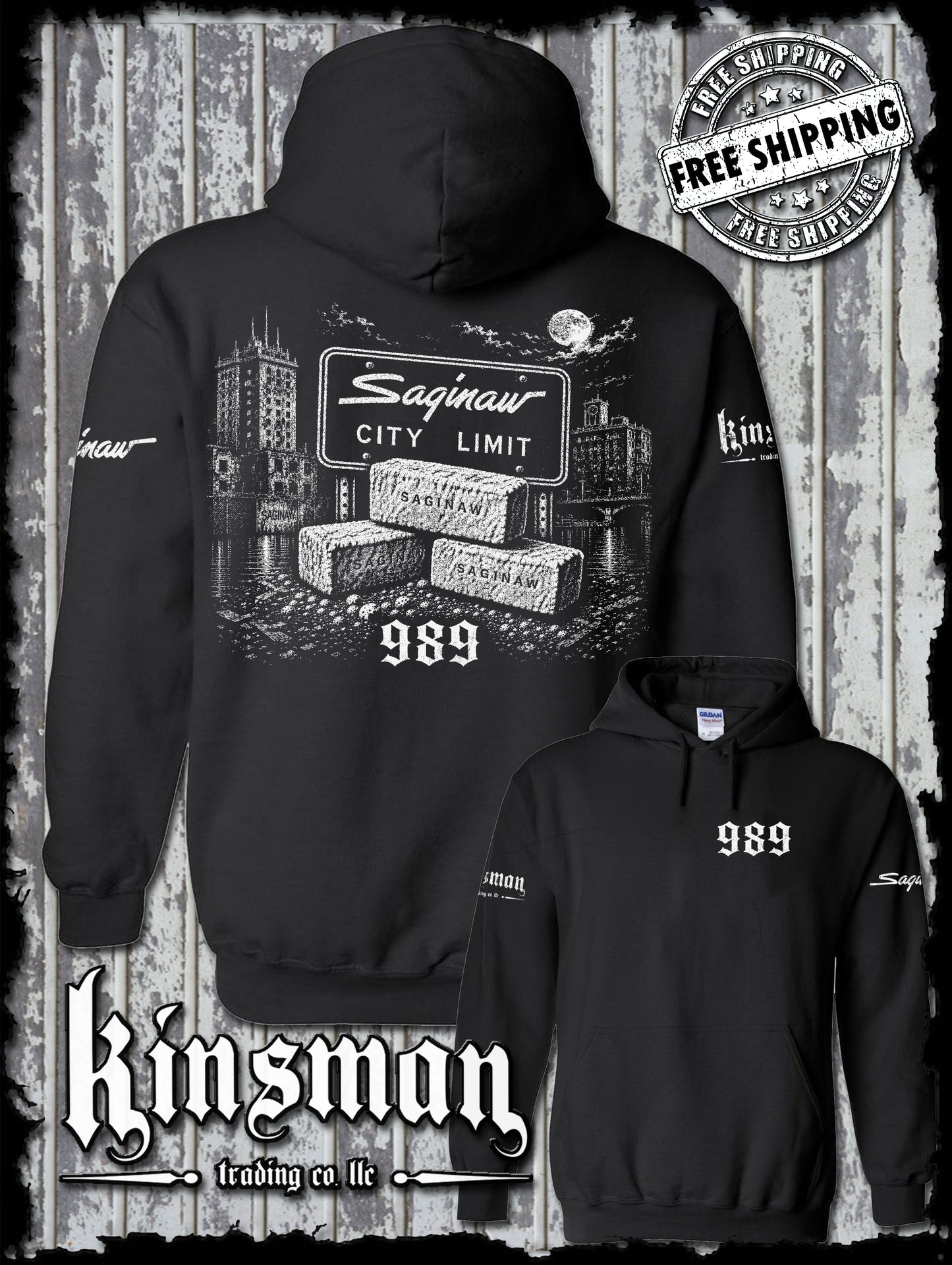 Saginaw City Brick 989 Hoodie / Sweatshirt
