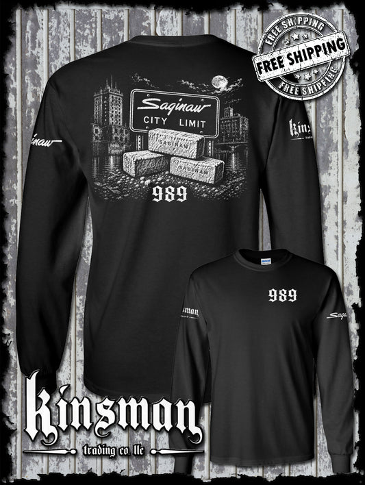 Saginaw City Brick 989 Long Sleeve T-Shirt