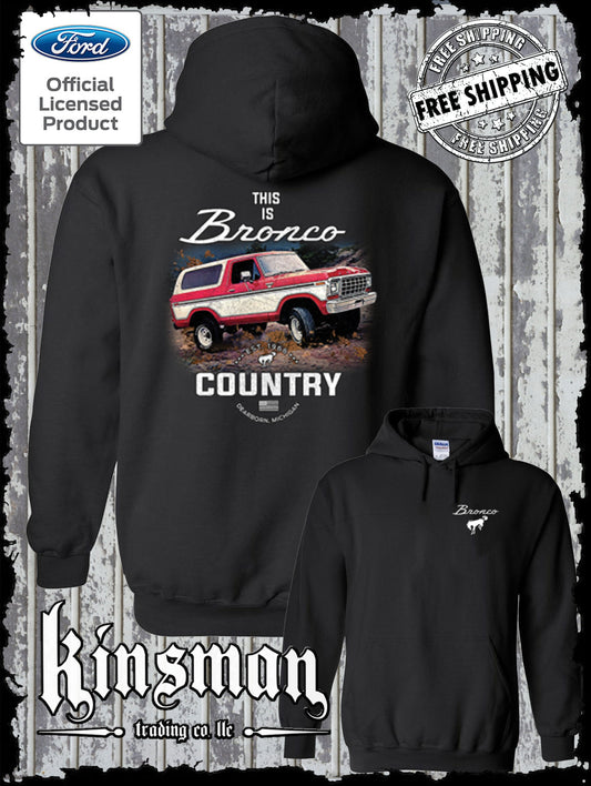 Bronco Country Hoodie / Sweatshirt - Official Licensed Product