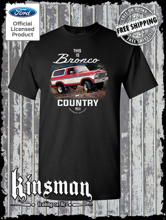Bronco Country Ford T-Shirt - Official Licensed Product