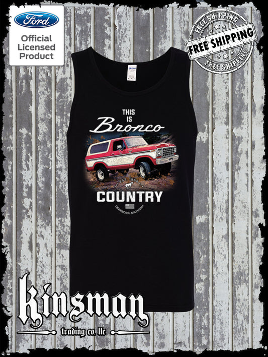 Bronco Country Ford Tank Top T-Shirt - Official Licensed Product