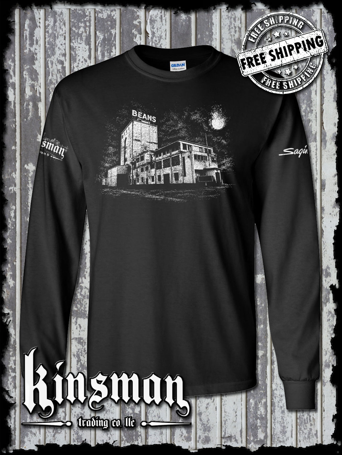 Saginaw Beans Building Long Sleeve T-Shirt
