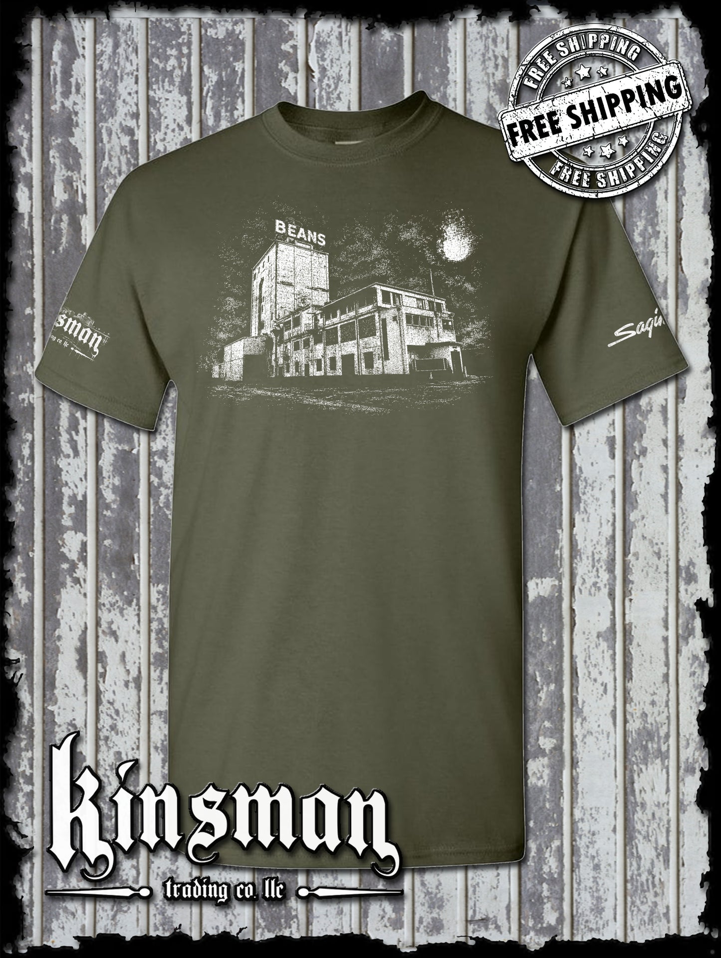 Saginaw Beans Building T-Shirt