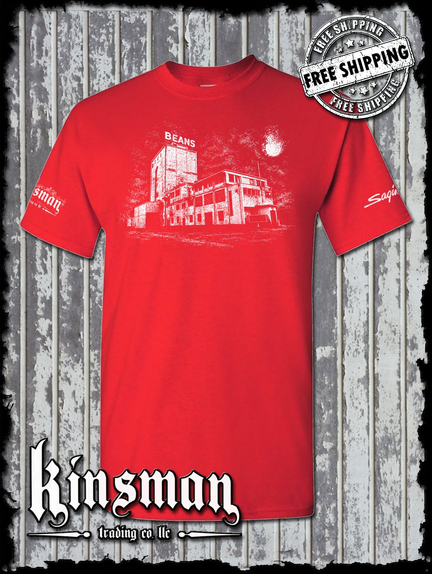 Saginaw Beans Building T-Shirt