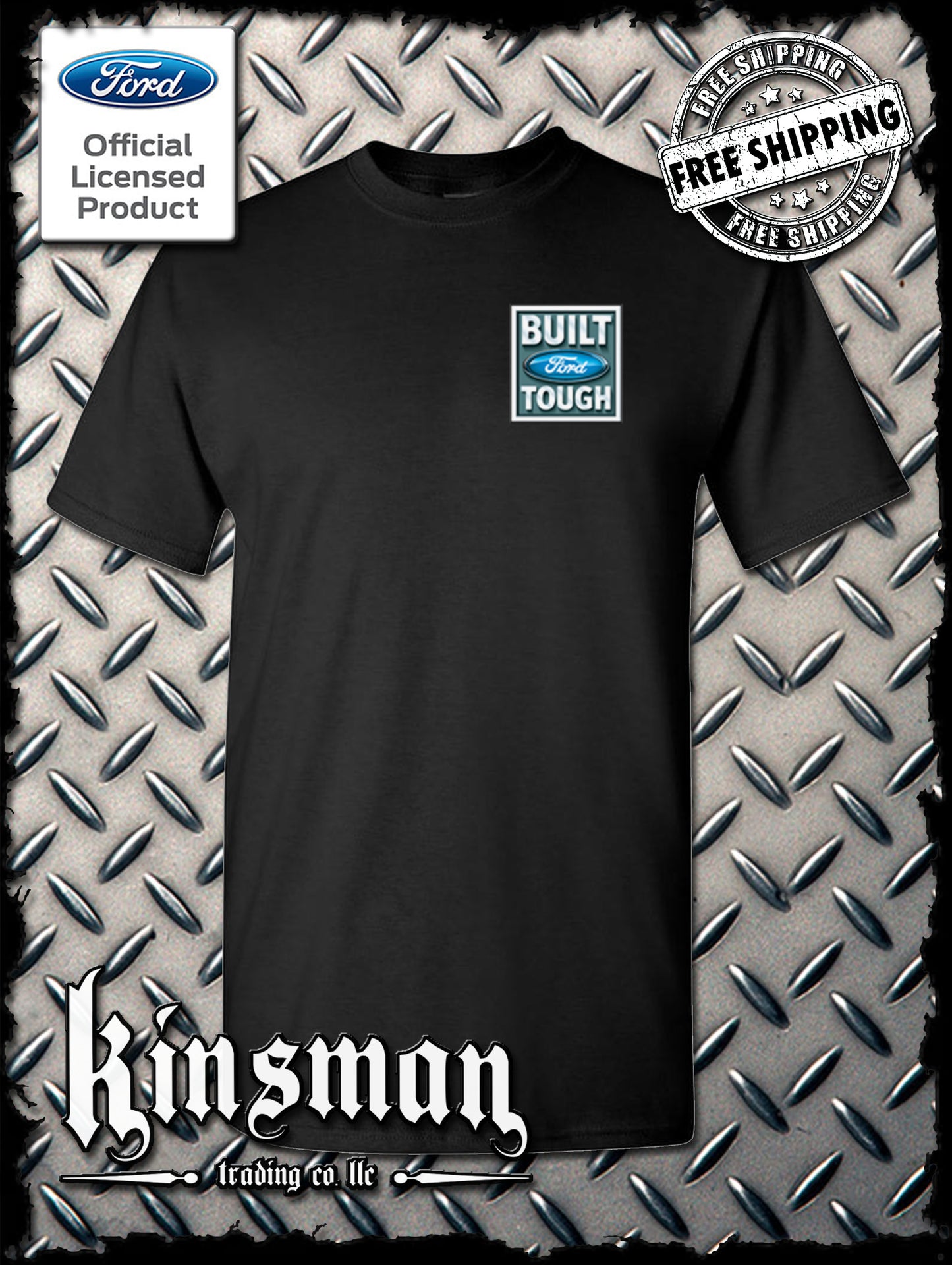 Built FORD Tough Front Crest Logo T-Shirt