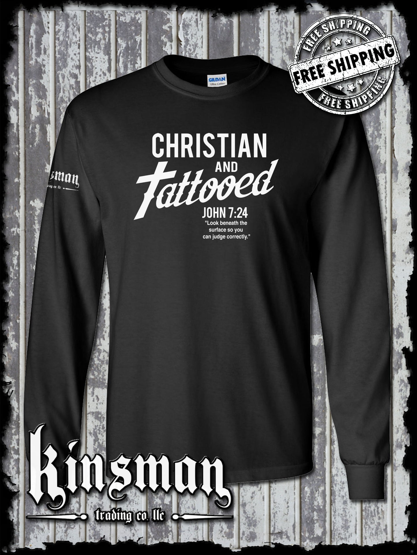 Christian and Tattooed Long Sleeve T-Shirt