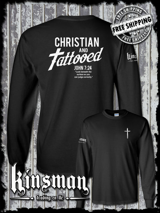 Christian and Tattooed 2-Sided Long Sleeve T-Shirt