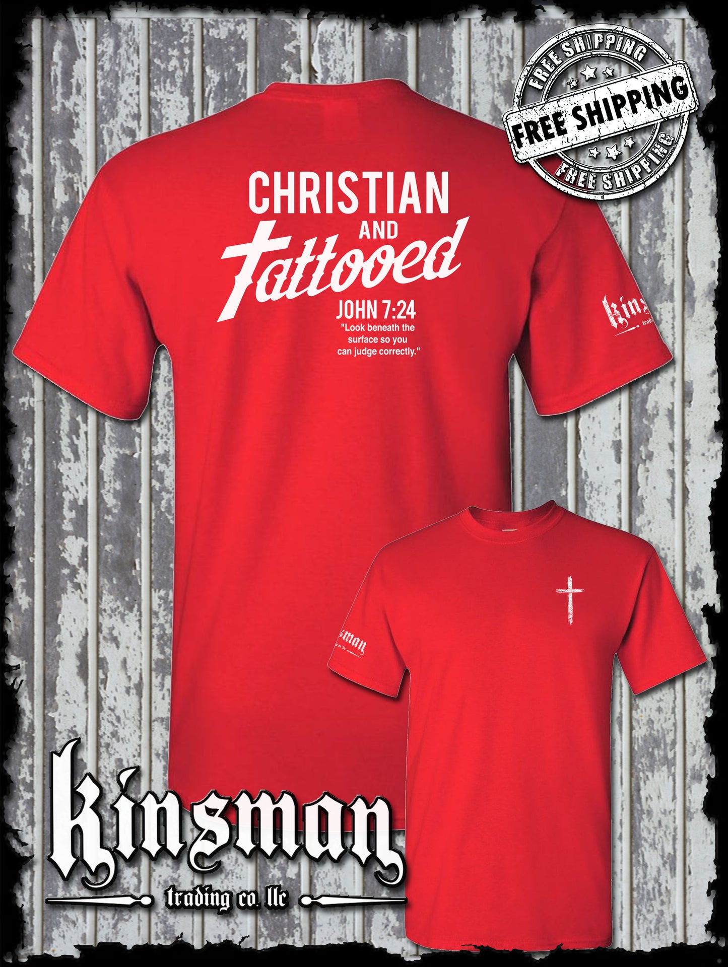 Christian and Tattooed 2-Sided T-Shirt