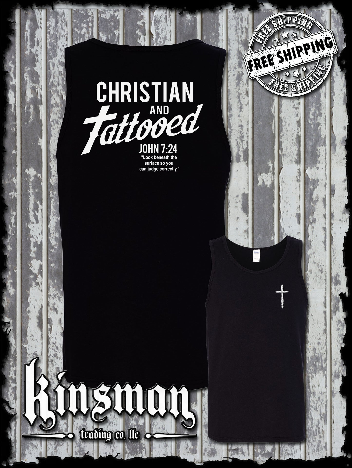 Christian and Tattooed 2-Sided Tank Top T-Shirt