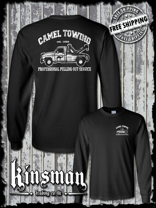 Camel Towing Pulling Out Professional Long Sleeve T-Shirt - Funny Adult Humor