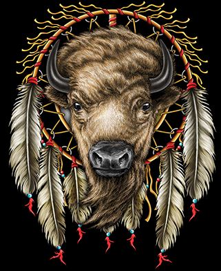 White Buffalo Dreamcatcher Long Sleeve T-Shirt / Native American Indian Heritage Tee