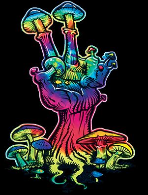 Liquid Blue Peace Mushroom Hoodie / Sweatshirt Licensed
