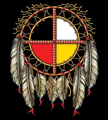 The Medicine Wheel Dreamcatcher Hoodie / Native American Indian Sweatshirt