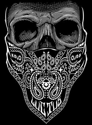 Luctus Bandana Skull Hoodie / Sweatshirt Biker Badass Gangster Dead Horror Halloween