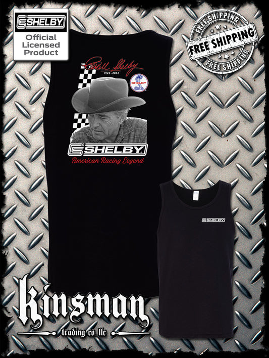 Carroll Shelby Portrait 2-Sided Tank Top T-Shirt GT 500 Ford Mustang