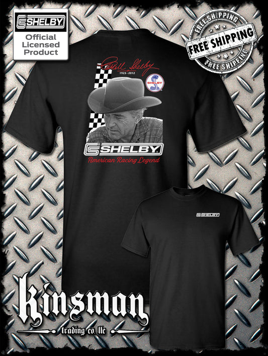 Carroll Shelby Portrait 2-Sided T-Shirt GT 500 Ford Mustang