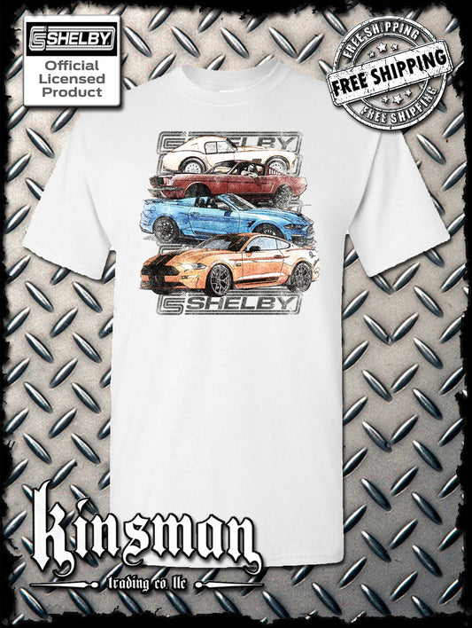 Carroll Shelby Cars Sketch Design T-Shirt Ford Mustang GT 500