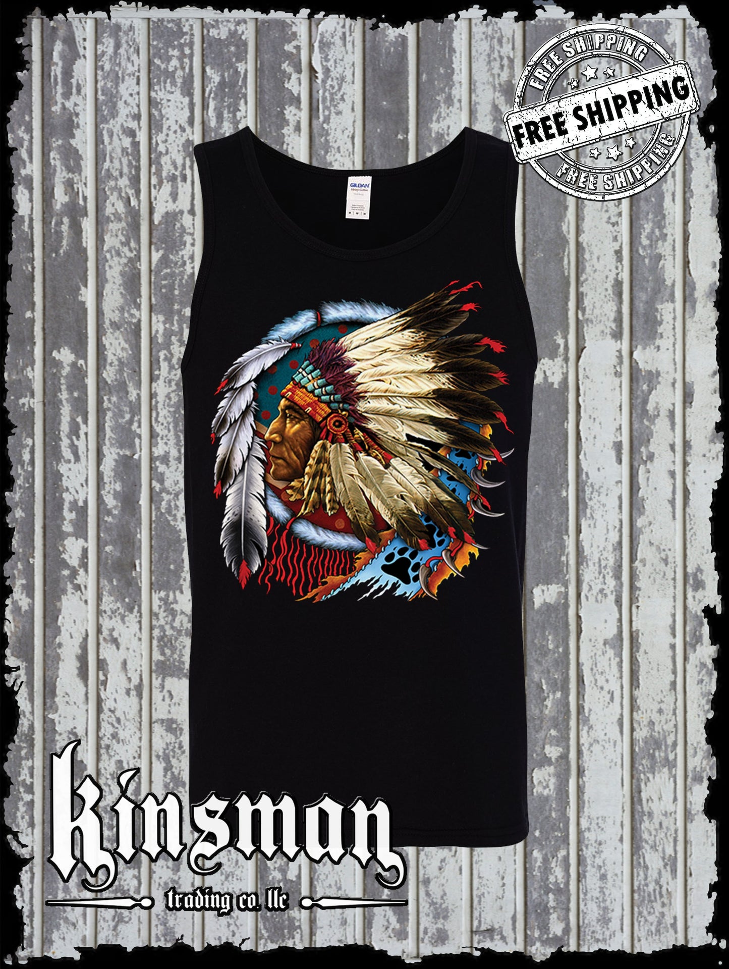 Chief Indian Dreamcatcher Tank Top T-Shirt / Native American