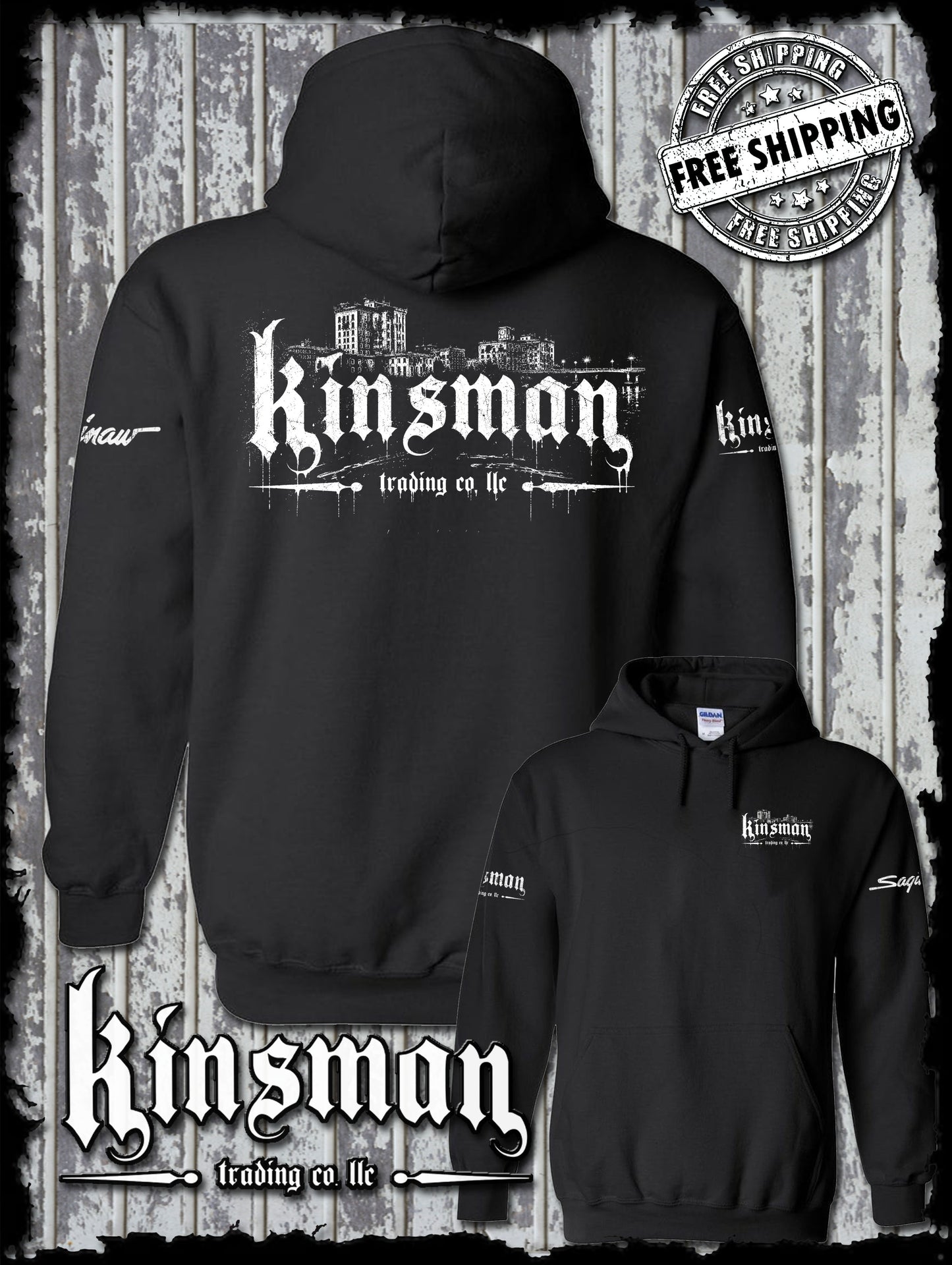 Kinsman Trading Co. LLC Saginaw City Logo Hoodie / Sweatshirt