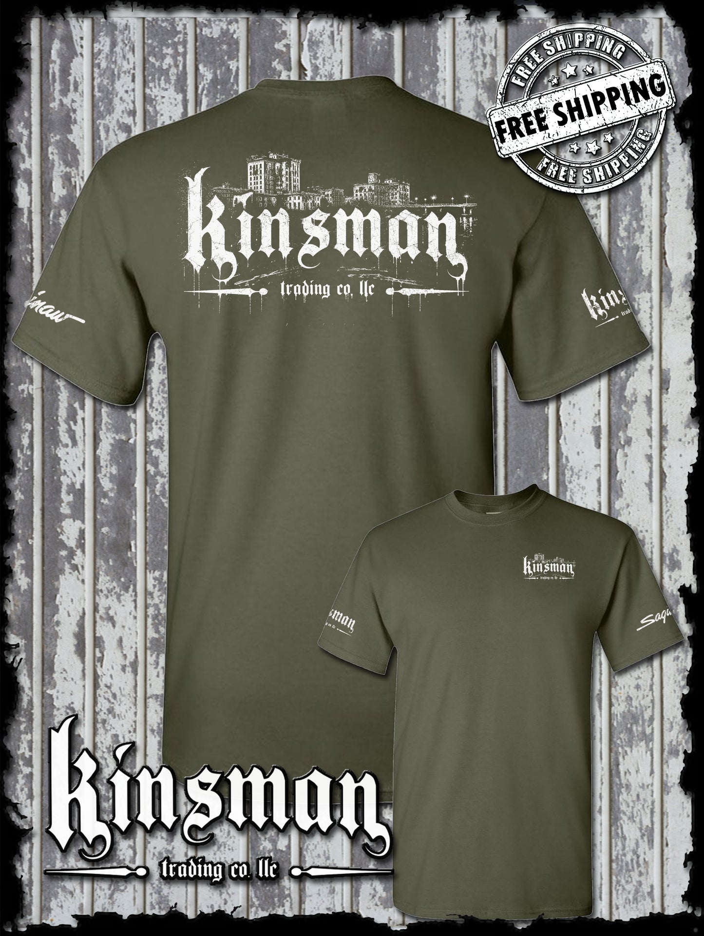 Kinsman Trading Co. LLC Saginaw City Logo T-Shirt