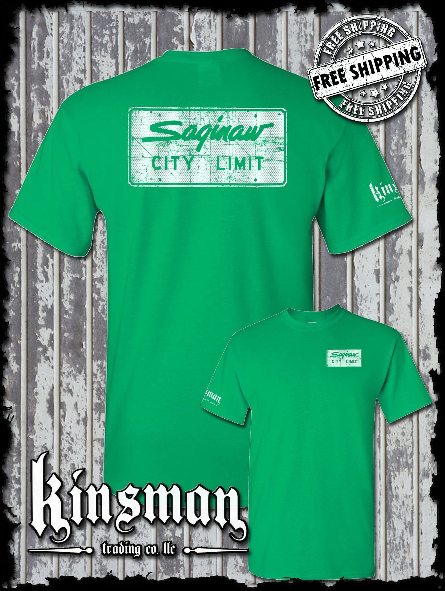 Saginaw City Limit Street Sign 2-Sided T-Shirt