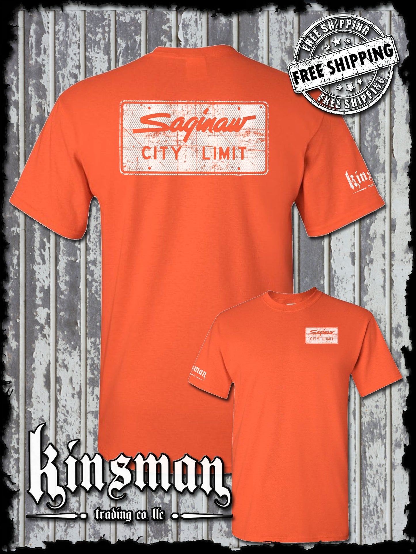 Saginaw City Limit Street Sign 2-Sided T-Shirt
