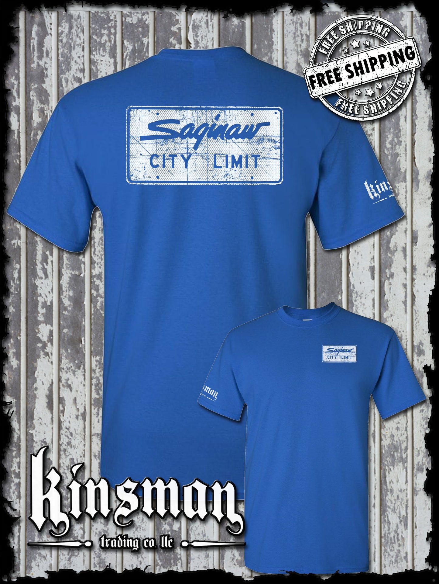 Saginaw City Limit Street Sign 2-Sided T-Shirt