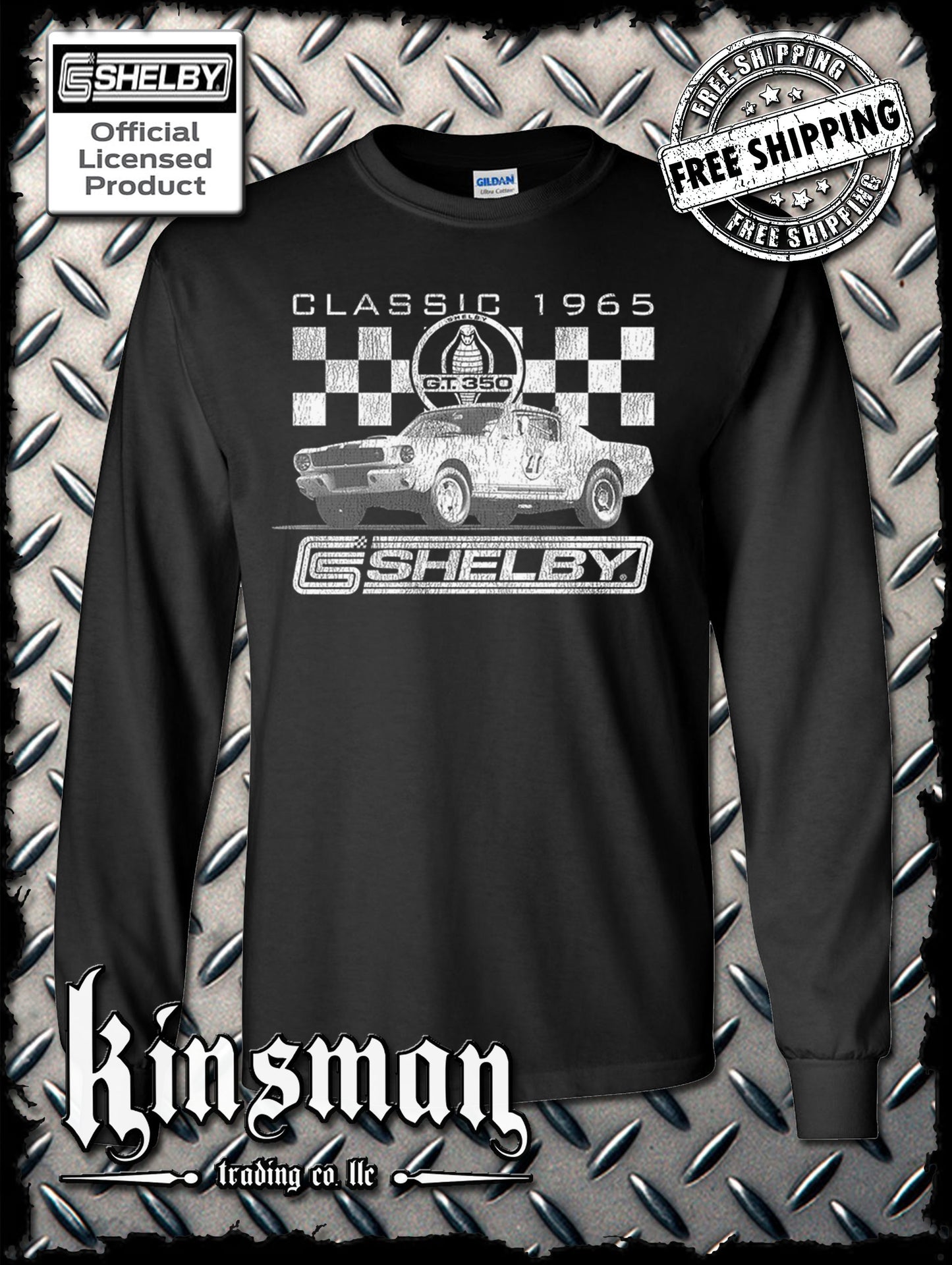 Carroll Shelby Classic 1965 Cobra Long Sleeve T-Shirt