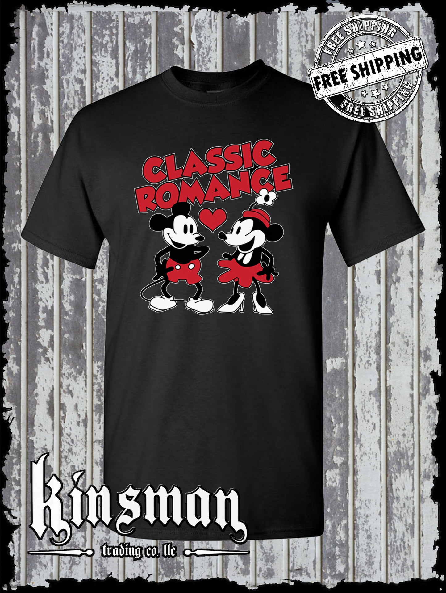 Steamboat Willie Classic Romance T Shirt / Cartoon Mouse