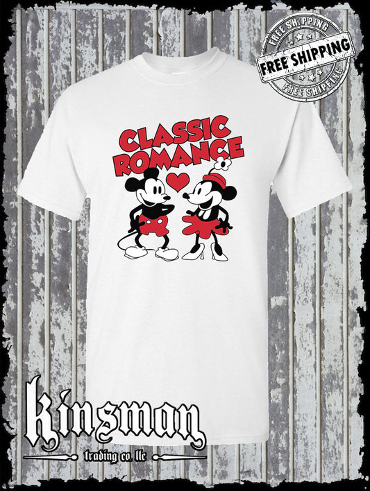Steamboat Willie Classic Romance T Shirt / Cartoon Mouse