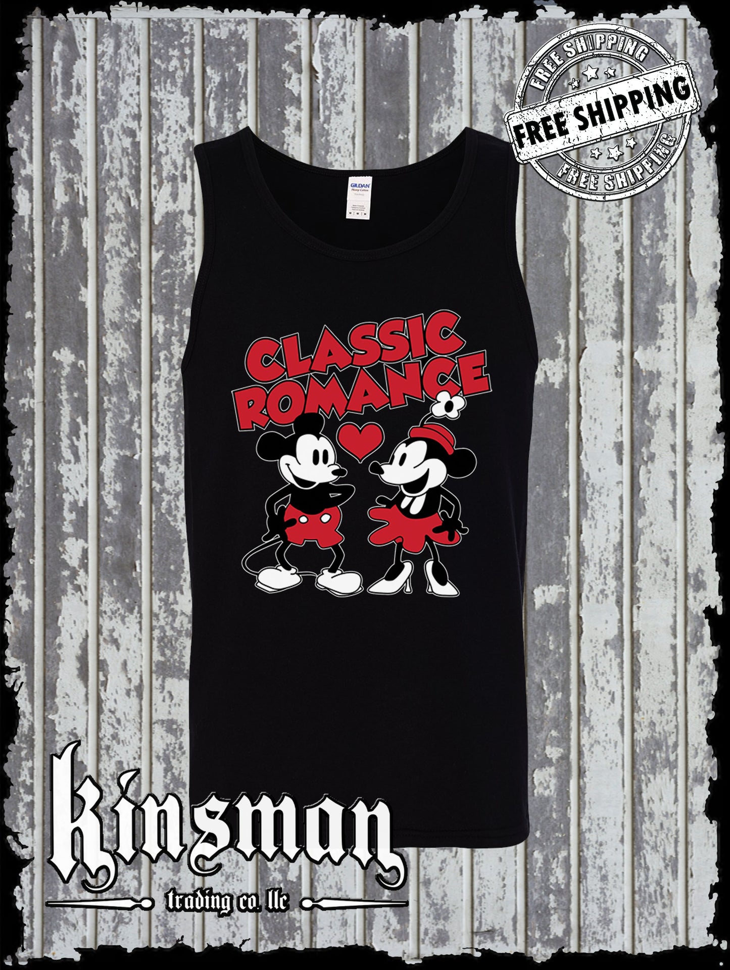 Steamboat Willie Classic Romance Tank Top T Shirt / Cartoon Mouse