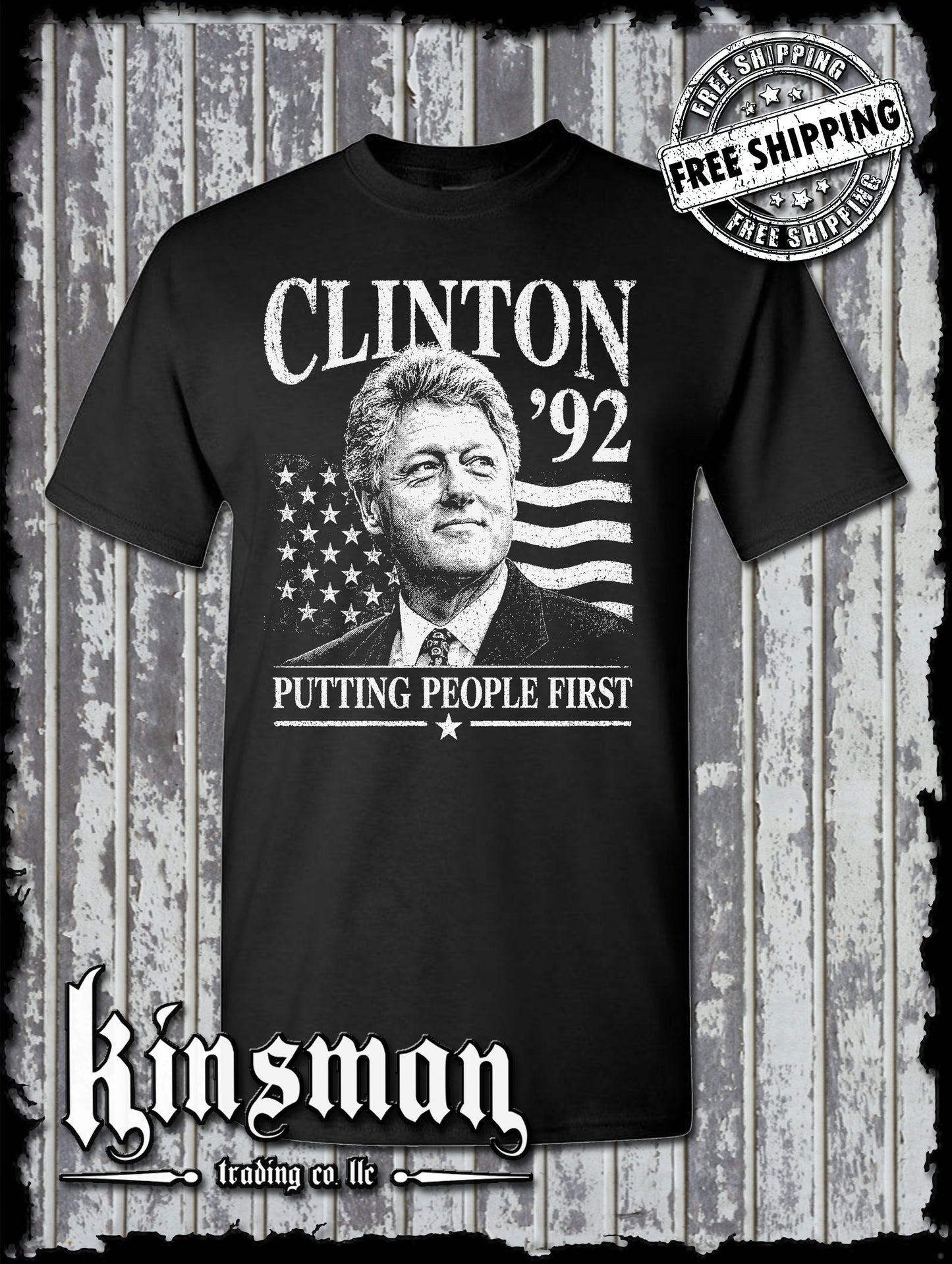 Bill Clinton For President 1992 Retro Political T-Shirt