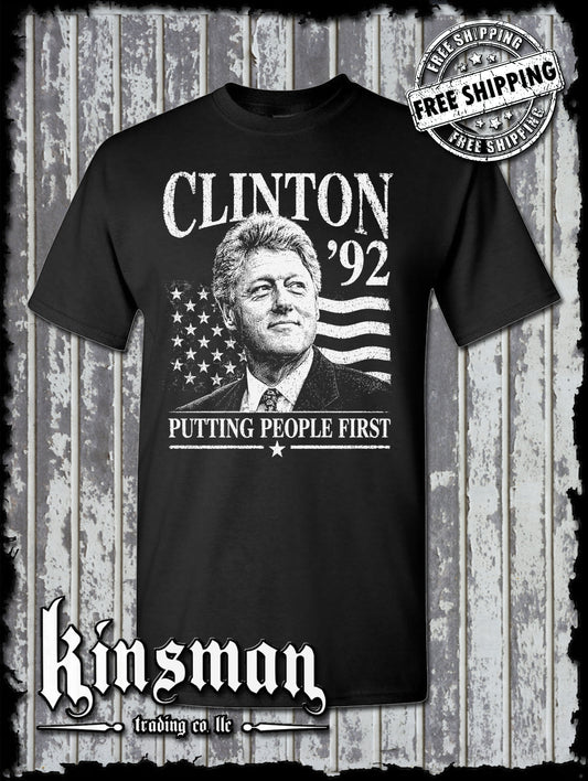 Bill Clinton For President 1992 Retro Political T-Shirt