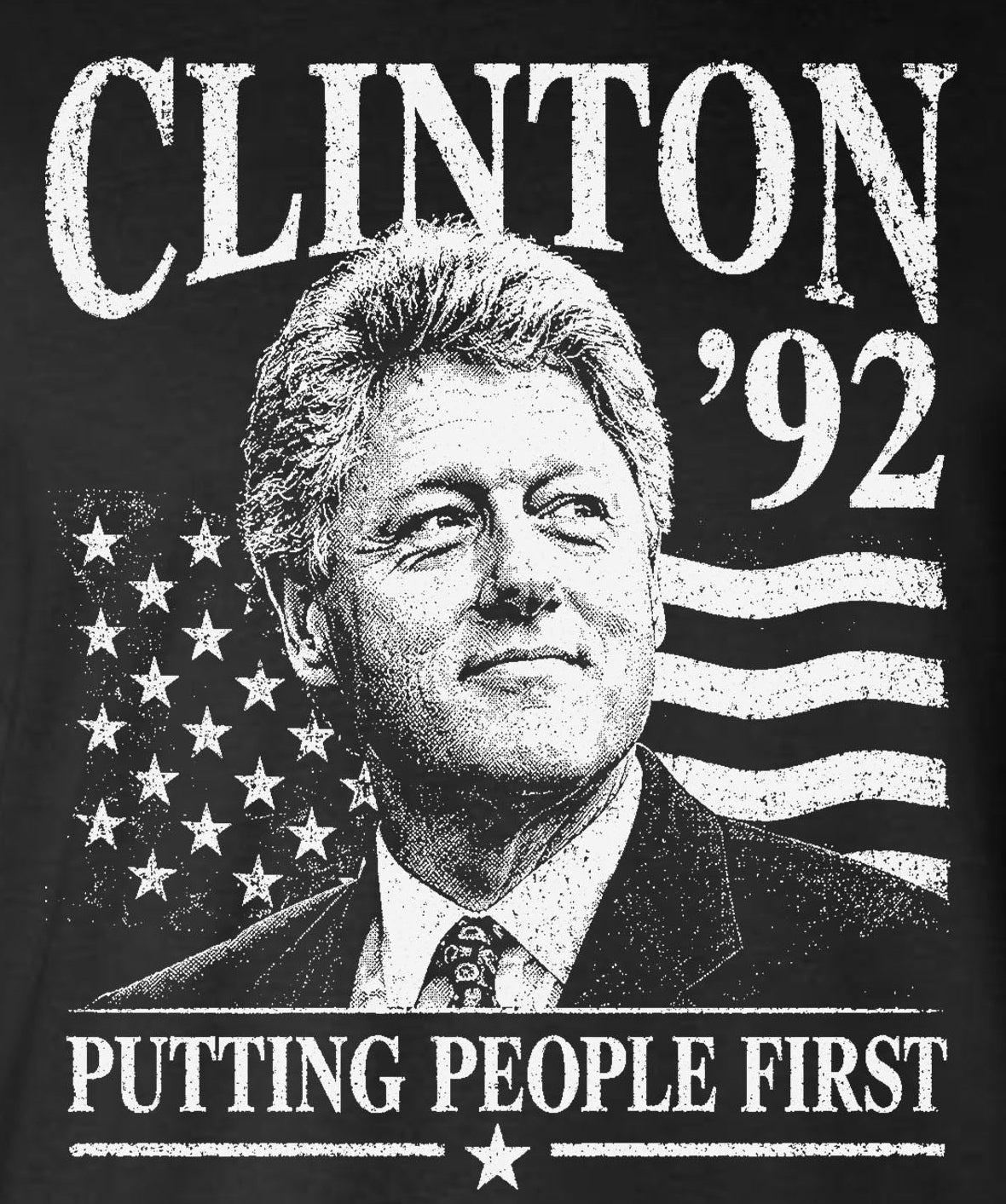 Bill Clinton For President 1992 Retro Political Hoodie / Sweatshirt