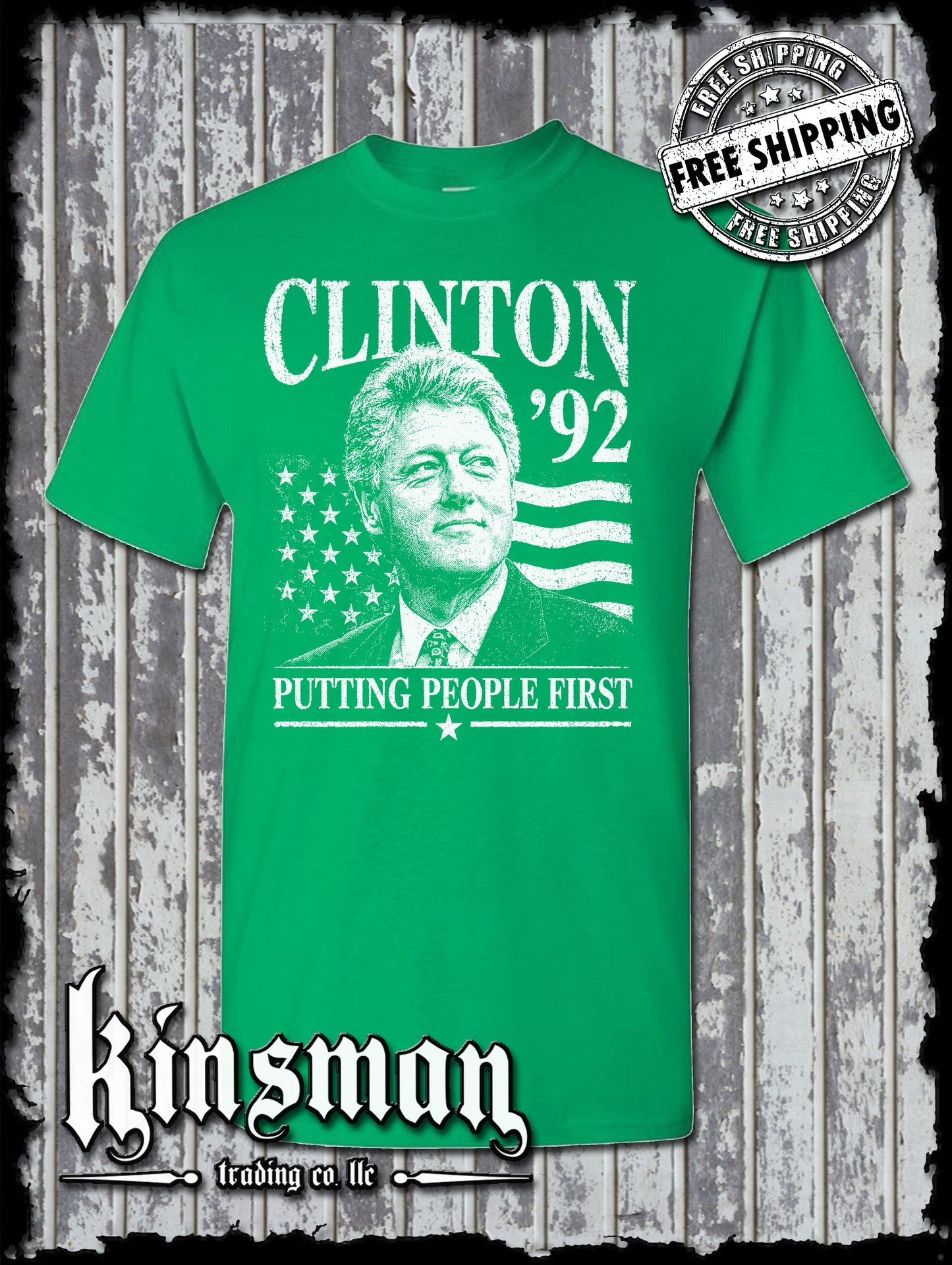 Bill Clinton For President 1992 Retro Political T-Shirt