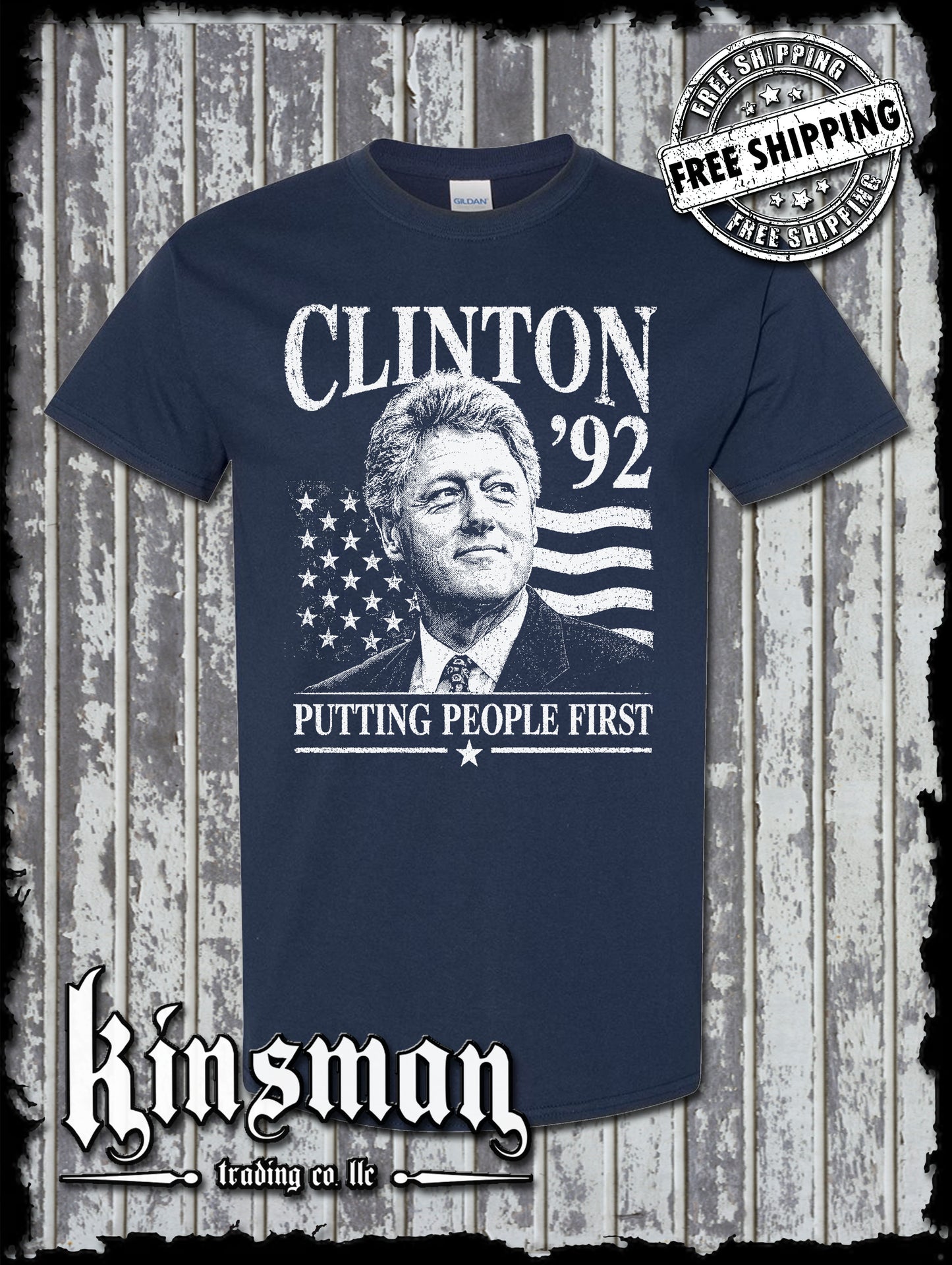 Bill Clinton For President 1992 Retro Political T-Shirt