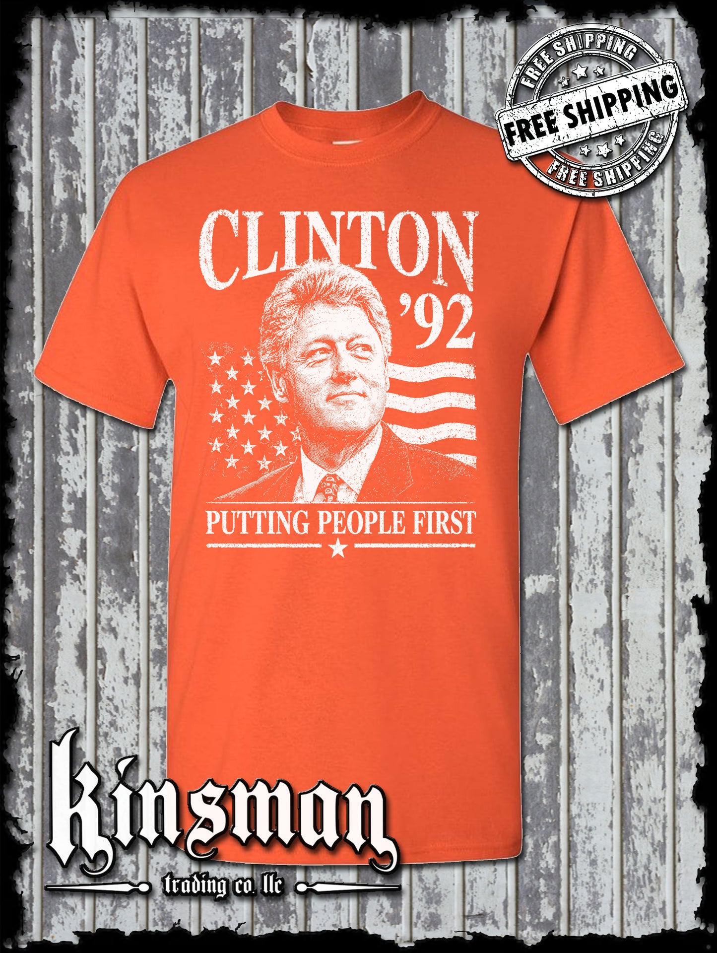 Bill Clinton For President 1992 Retro Political T-Shirt