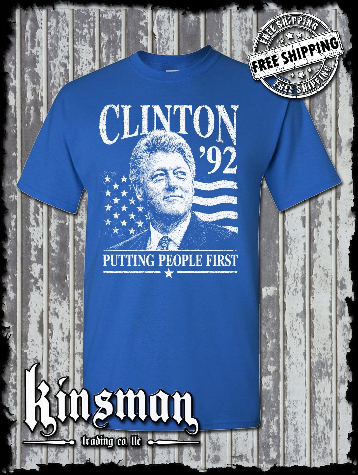 Bill Clinton For President 1992 Retro Political T-Shirt