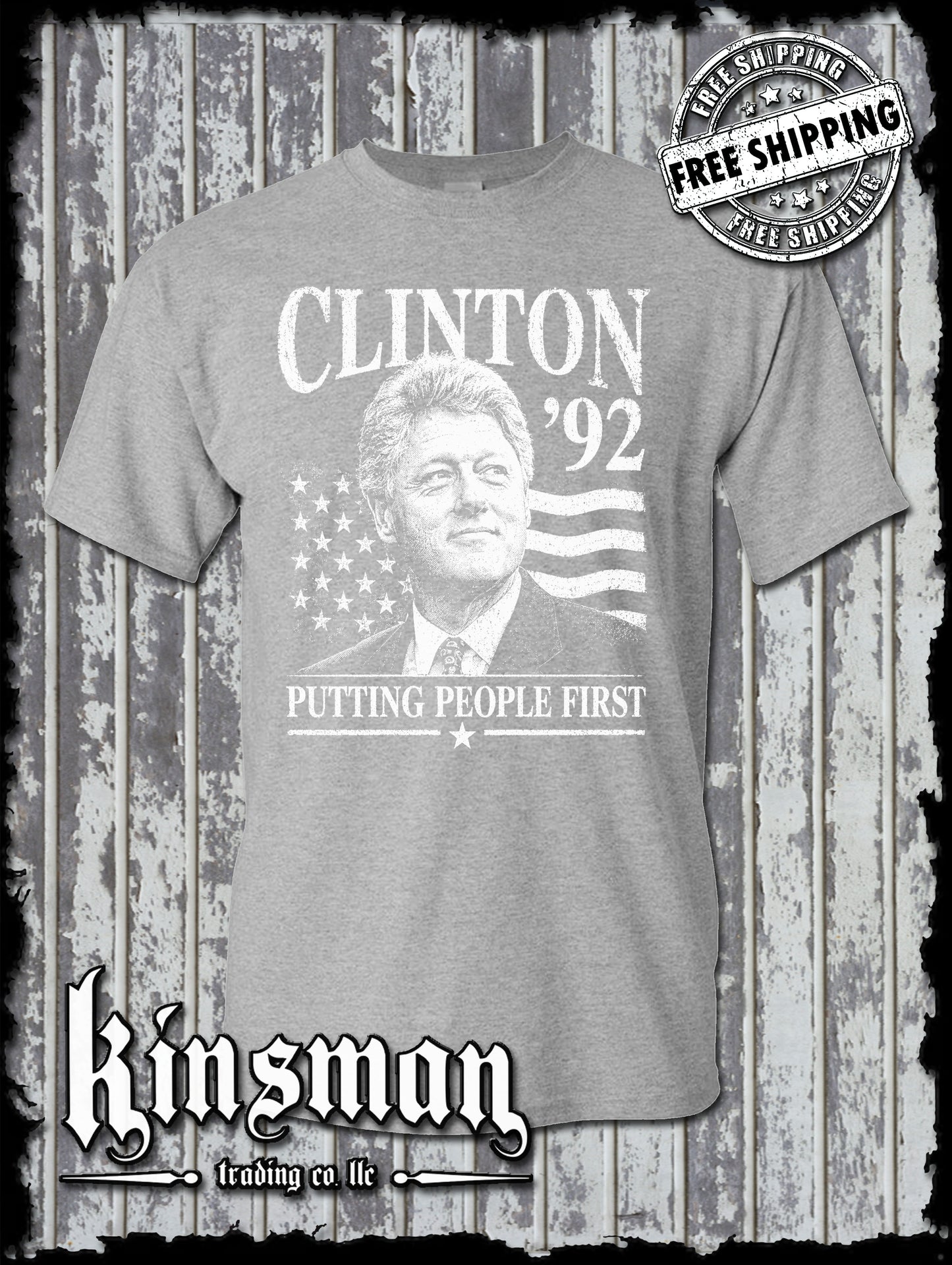 Bill Clinton For President 1992 Retro Political T-Shirt