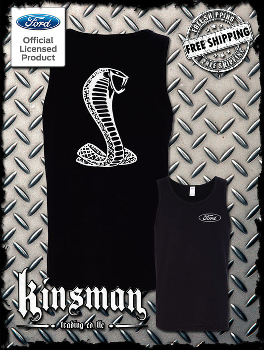 Ford / Shelby Cobra 2-Sided Tank Top T-Shirt -Official Licensed Product- Mustang