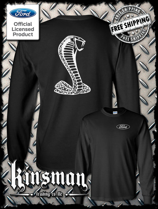 Licensed Ford Cobra Mustang Shelby Long Sleeve T-Shirt / Official Product