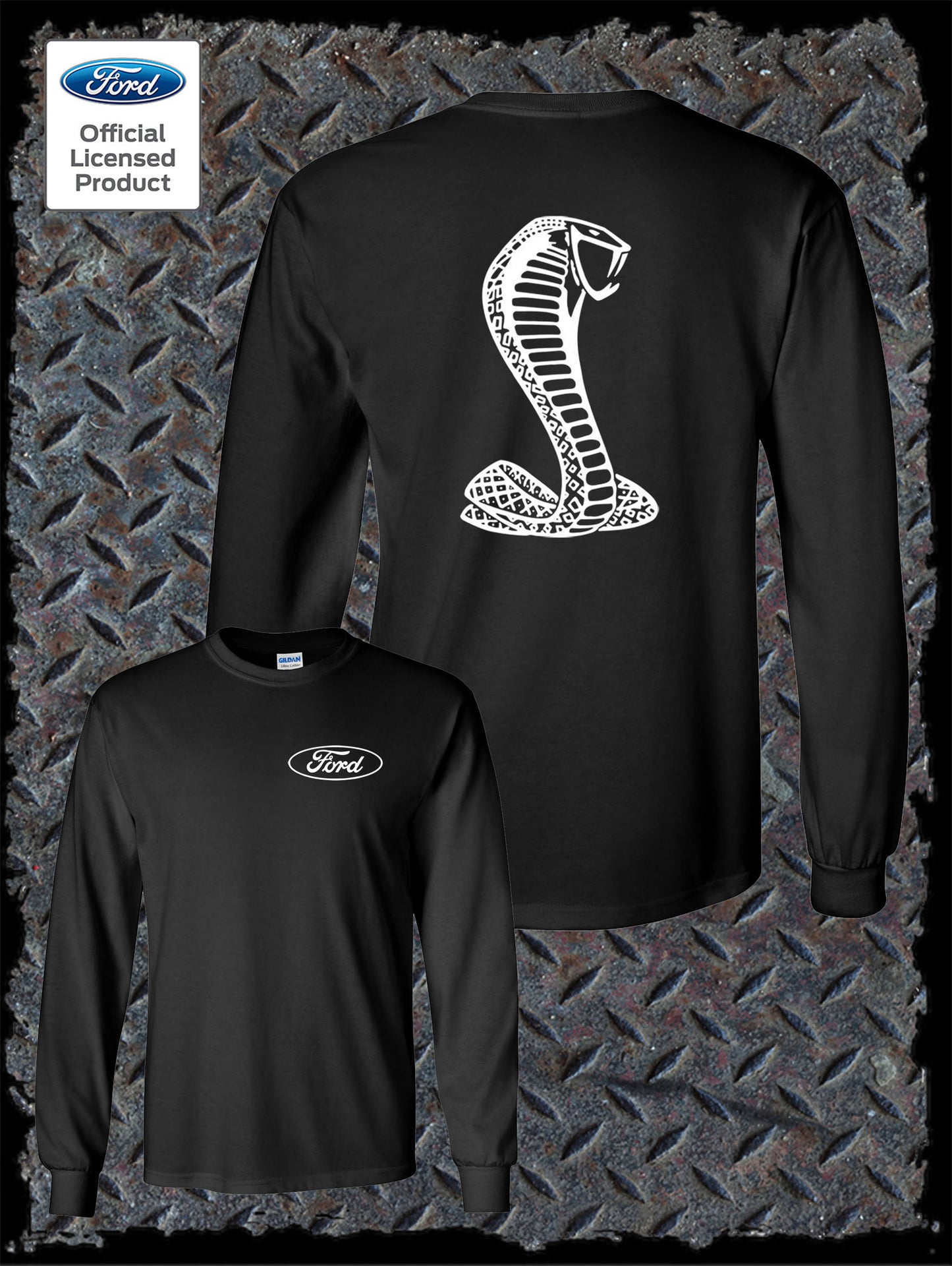 Licensed Ford Cobra Mustang Shelby Long Sleeve T-Shirt / Official Product