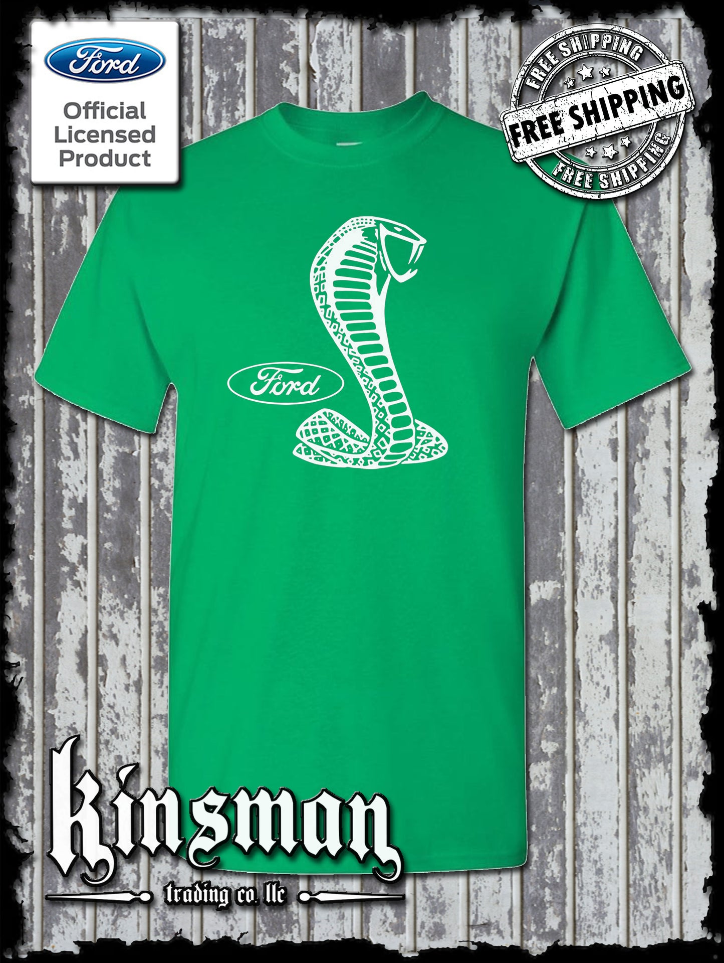 Ford & Shelby Cobra Logo T-Shirt - Licensed / Official Product - GT500