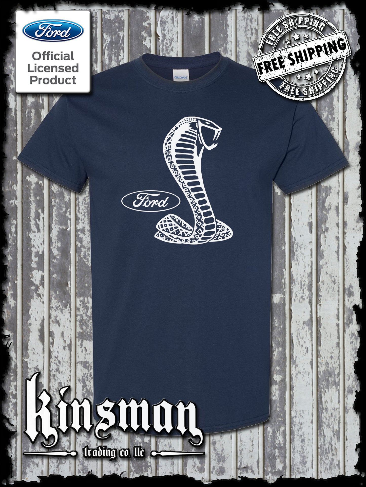 Ford & Shelby Cobra Logo T-Shirt - Licensed / Official Product - GT500