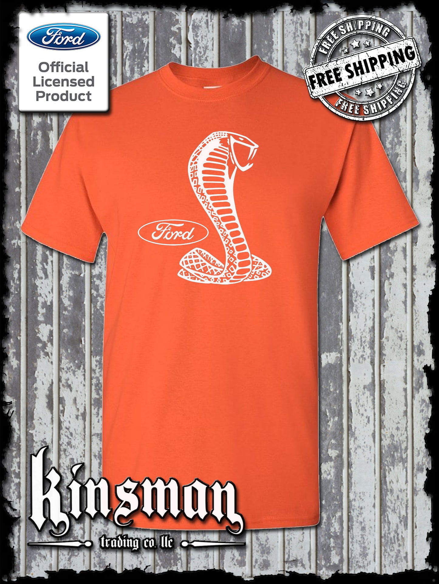Ford & Shelby Cobra Logo T-Shirt - Licensed / Official Product - GT500