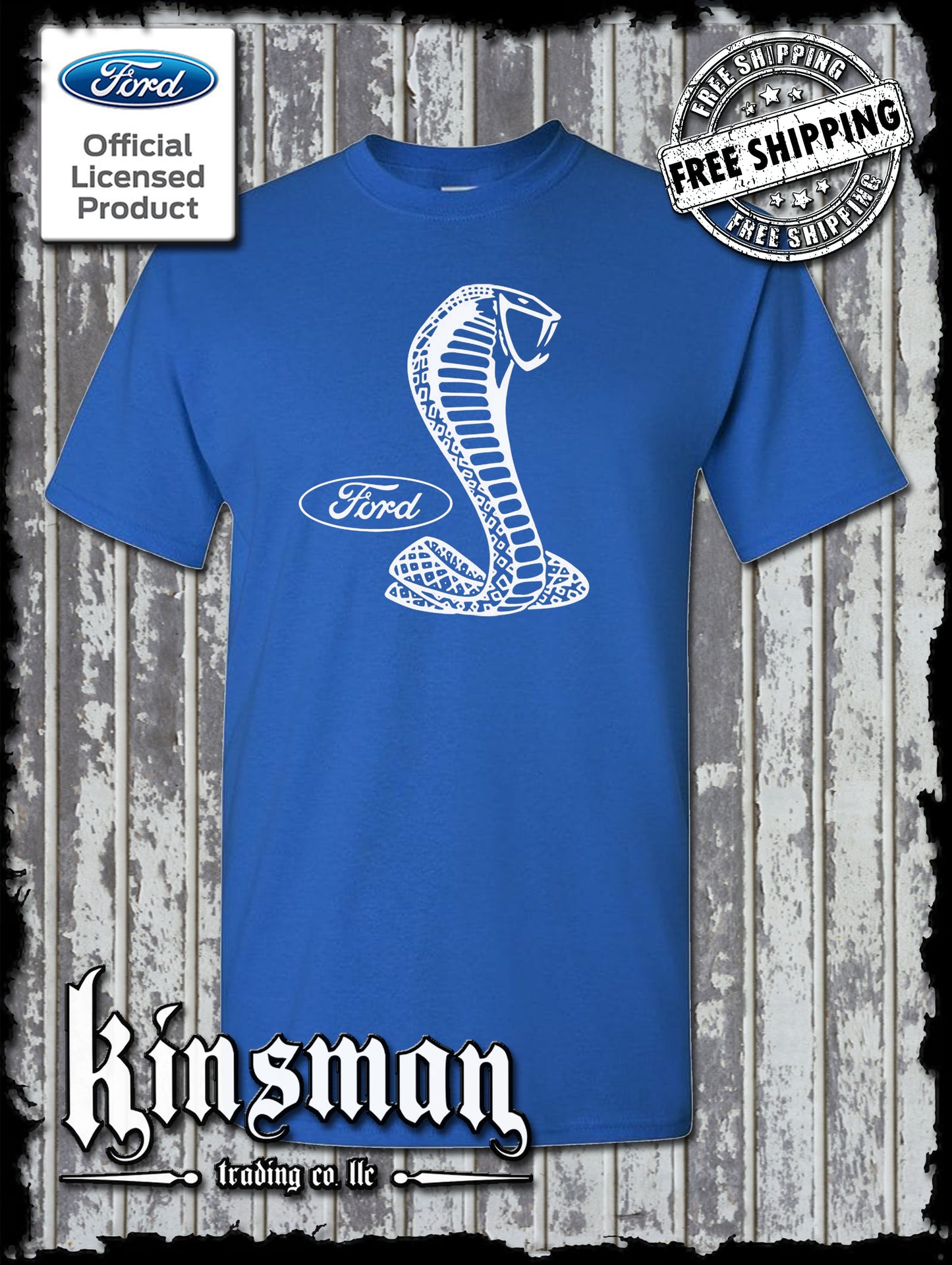 Ford & Shelby Cobra Logo T-Shirt - Licensed / Official Product - GT500