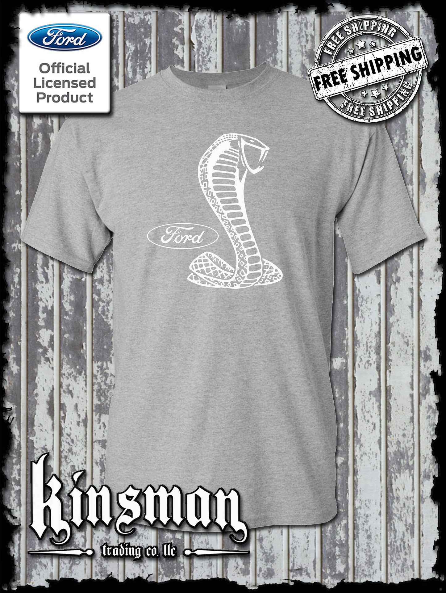 Ford & Shelby Cobra Logo T-Shirt - Licensed / Official Product - GT500